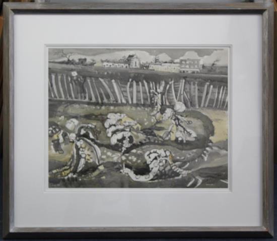 § Michael Rothenstein R.A. (1908-1993) The Cabbage Patch, 13.75 x 17.75in. Provenance: The Peter Nahum Collection